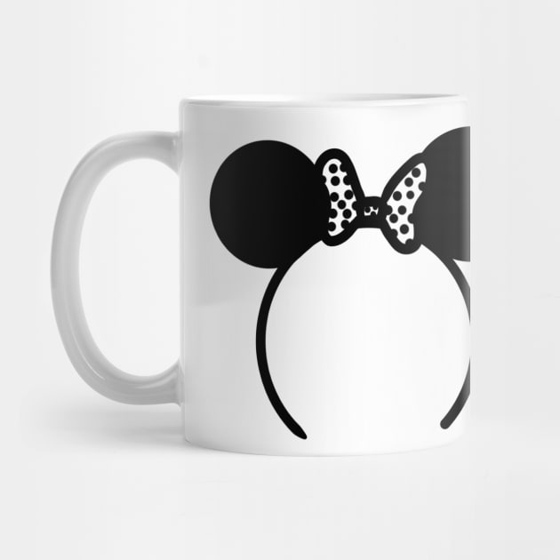 Black and White Minnie Ears by CalliesArt
